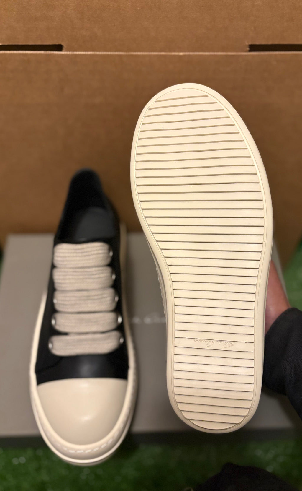 R*ck Ow*ns Jumbo L@ce Lows Blk