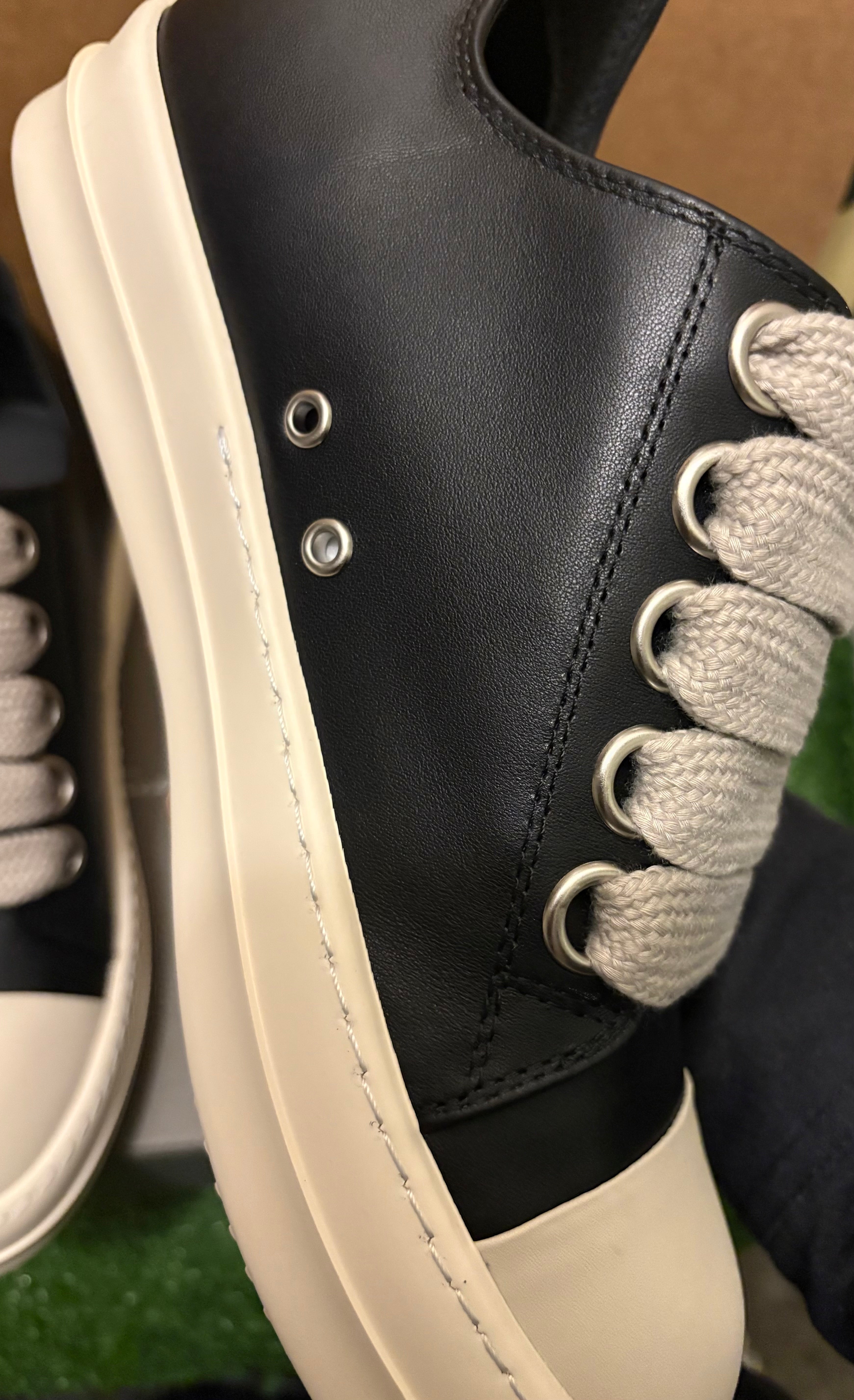 R*ck Ow*ns Jumbo L@ce Lows Blk